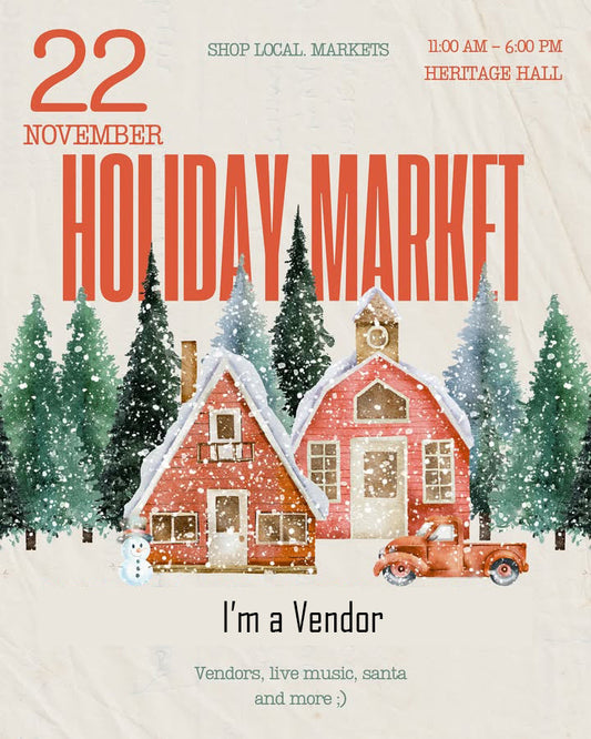 I'm a vendor @ Shop Local YVR's Heritage Hall Christmas Event