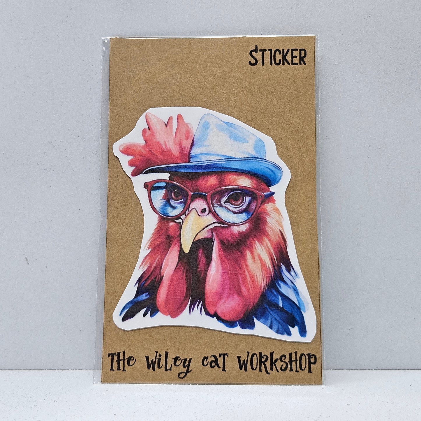 The Gentleman Rooster Vinyl Sticker