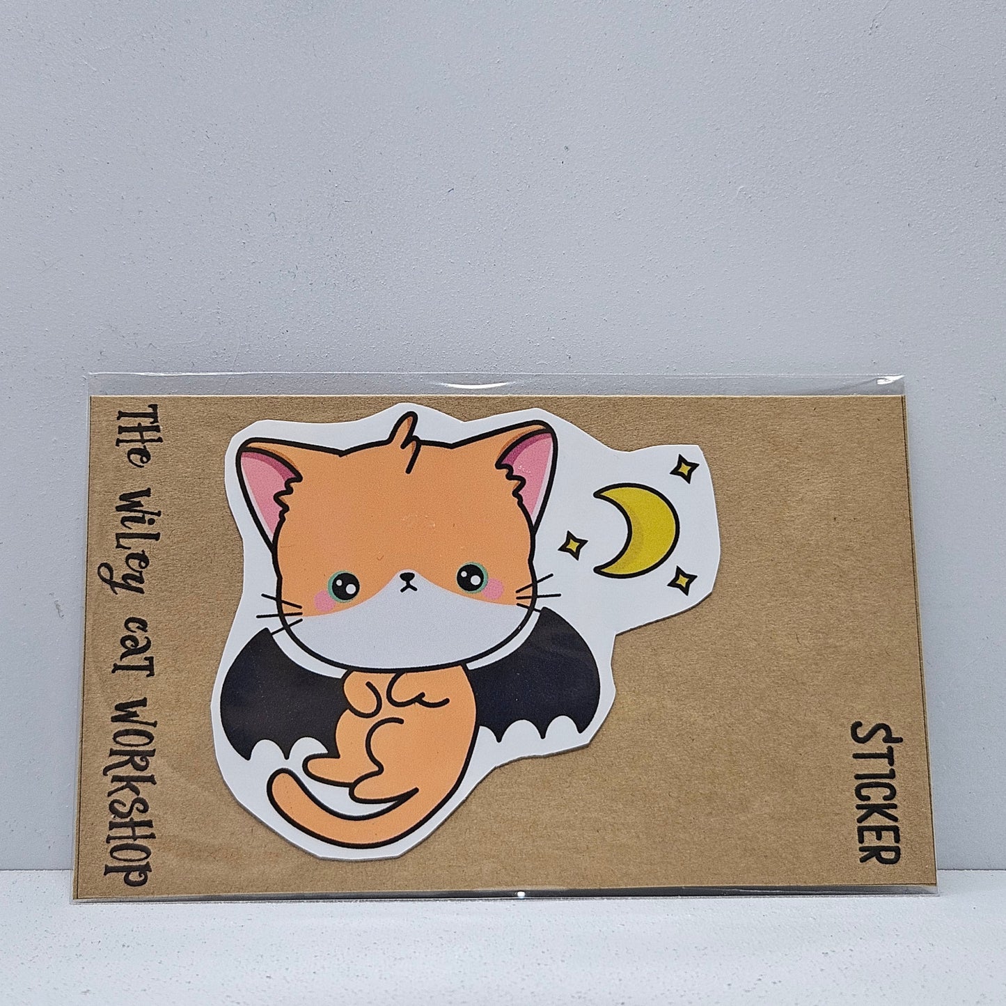 Bat Cat Vinyl Sticker