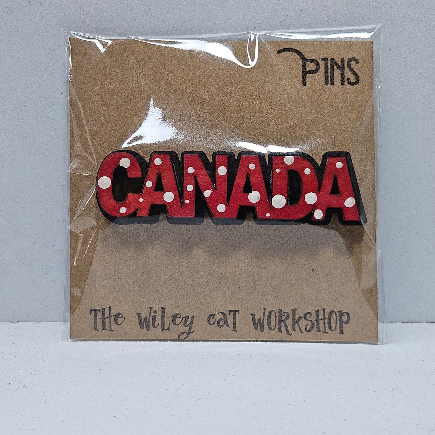 Oh Canada Wood Pin