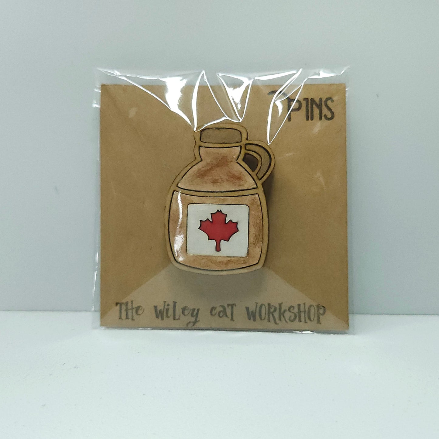 Maple Syrup Jug Wood Pin