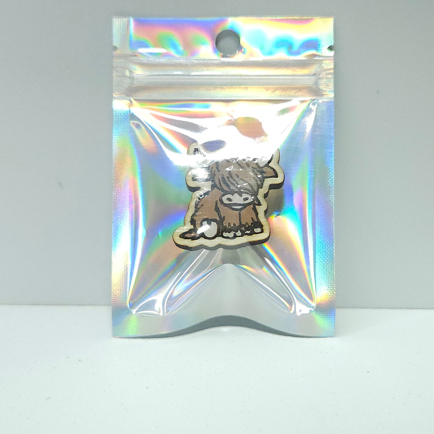 Highland Cow Wood Pin