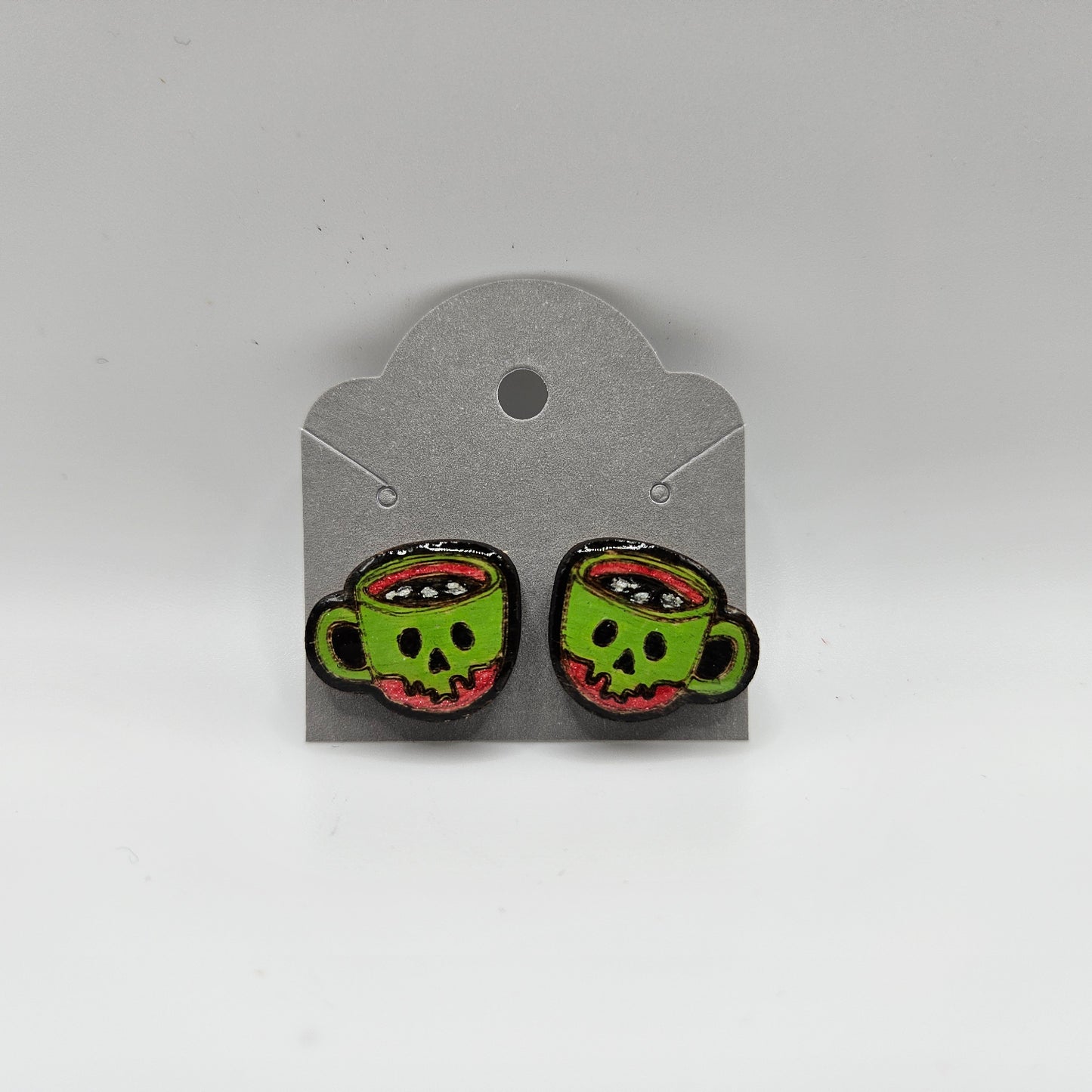 Poison Drink Wood Earrings