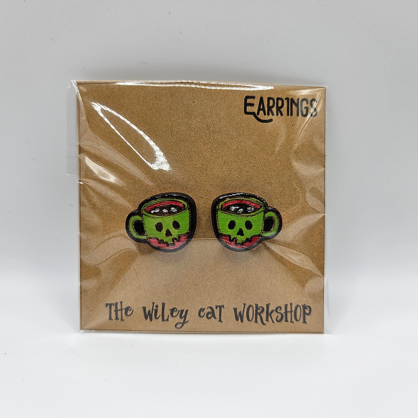 Poison Drink Wood Earrings