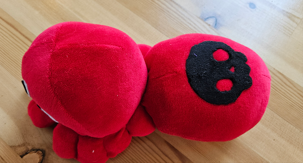 Merlin the Mischievous Red Spider Plush - 10" Long
