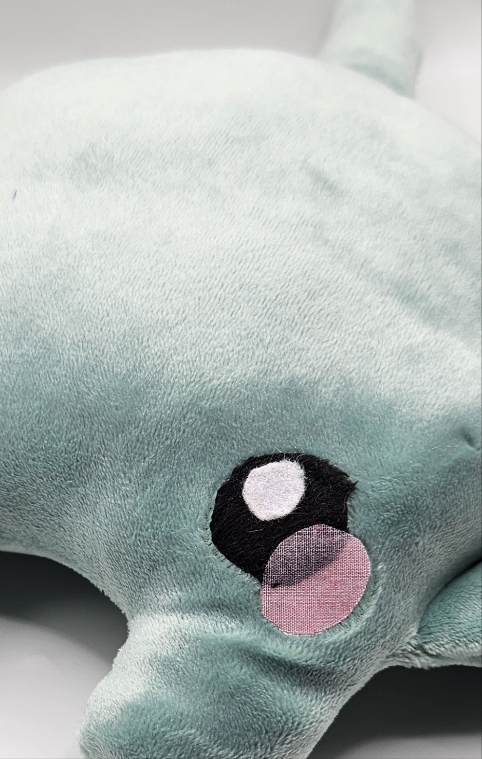Monty the Teal Manta Ray Plush - 11" Wide