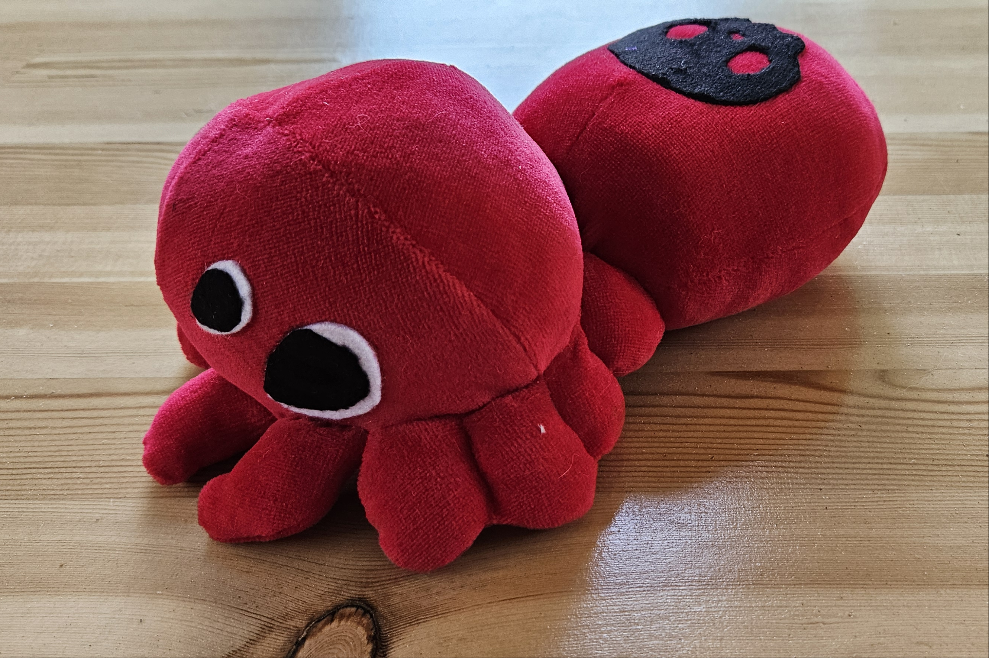 Merlin the Mischievous Red Spider Plush - 10" Long
