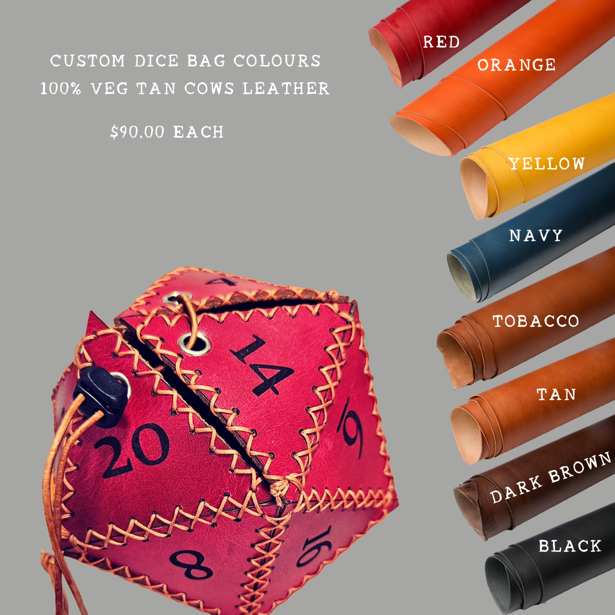 Made to Order Dice Bag - Odyssey Veg Tan