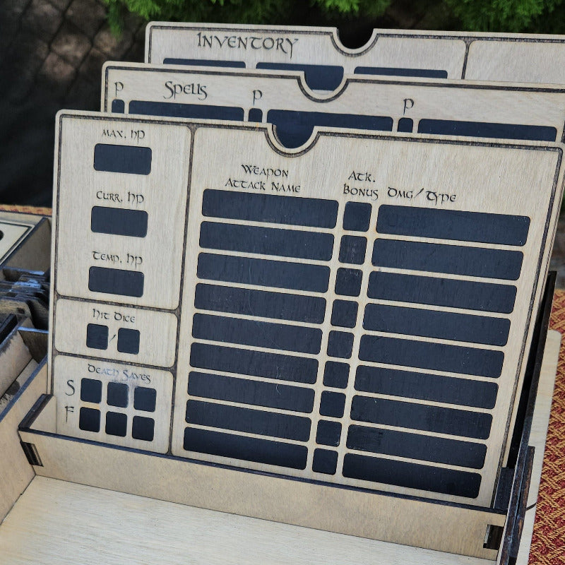 DnD Adventure Campanion - Storage and Character sheets