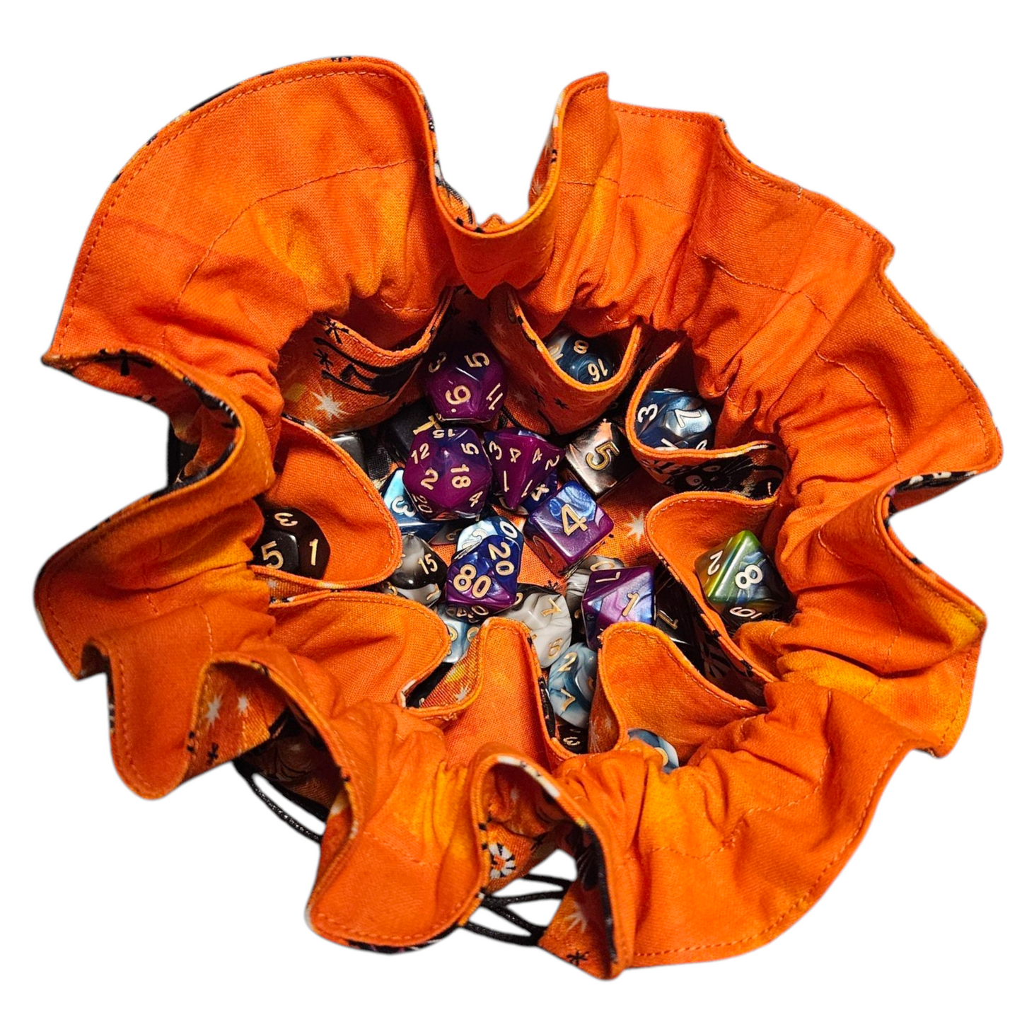 Halloween Cat Dice Storage Bag