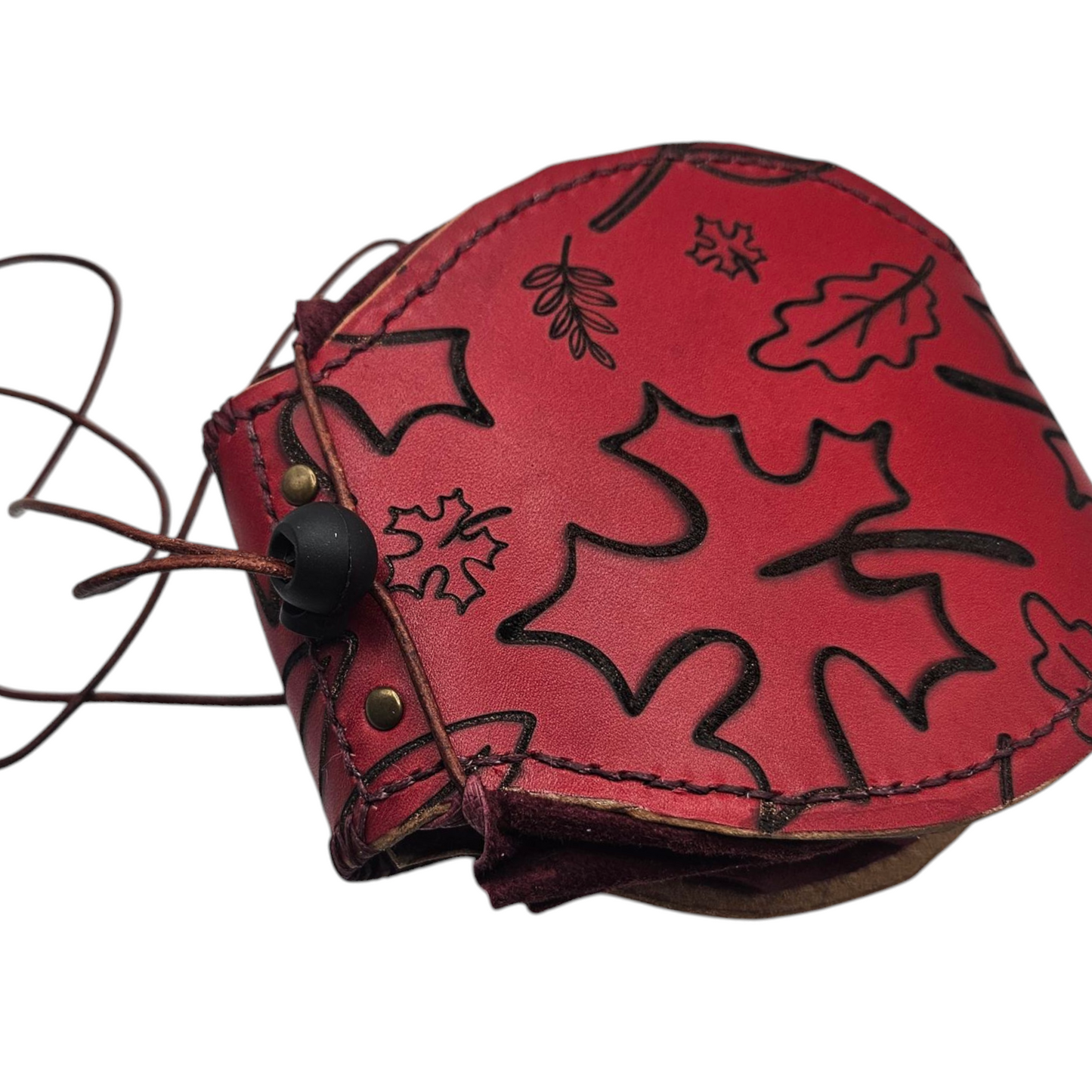 Leather Travel Pouch - Fall Leaves