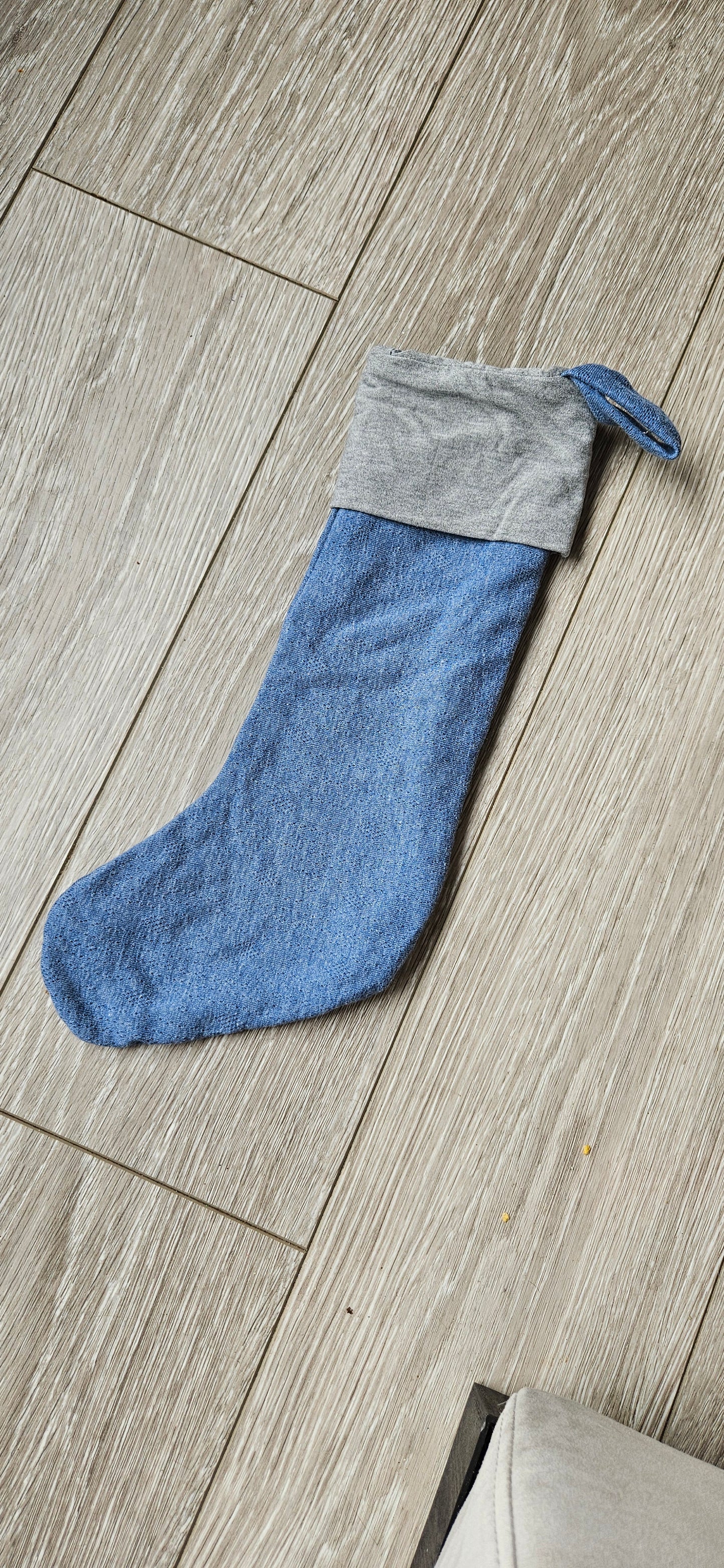 Blue Christmas Stocking