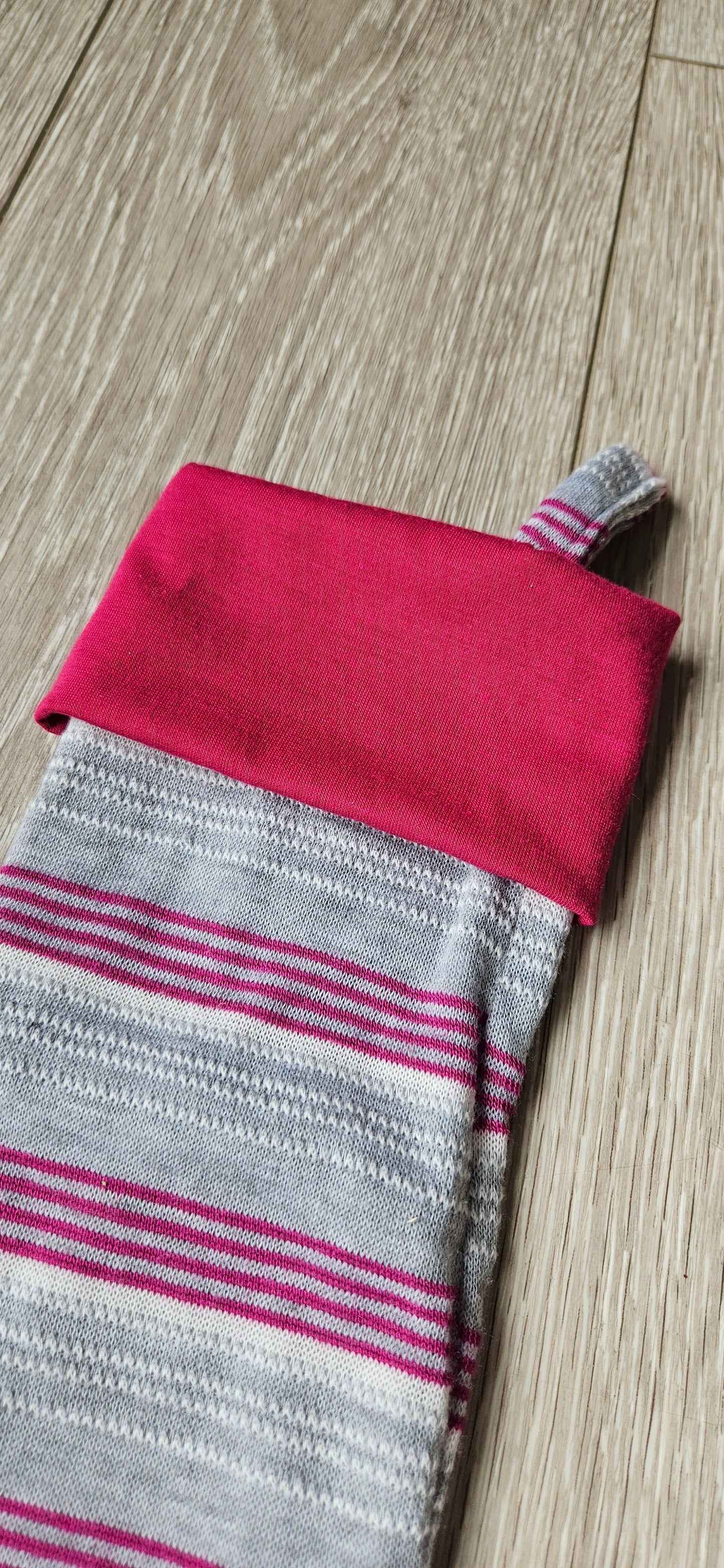 Pretty in Pink sweater knit stocking