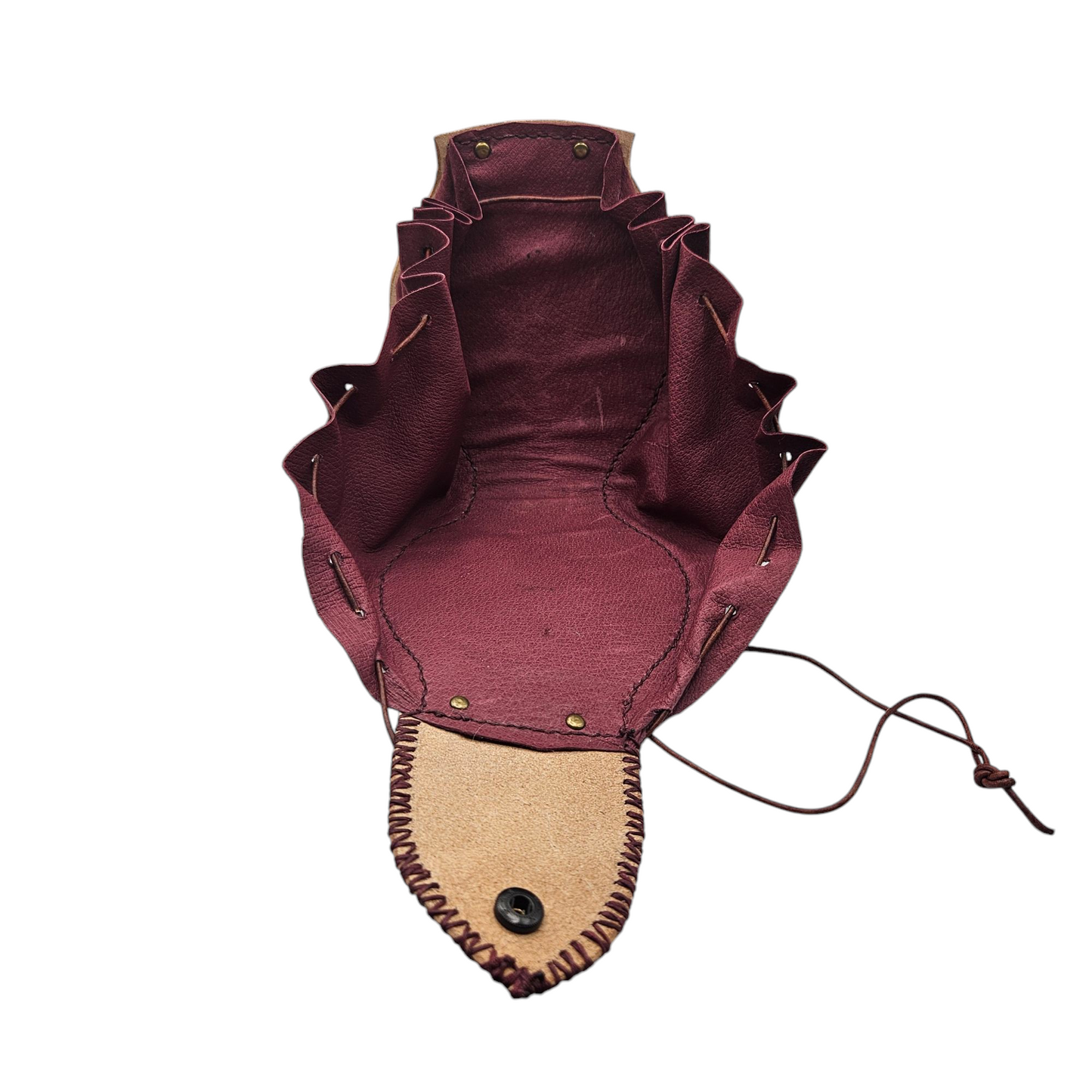 Leather Travel Pouch - Fall Leaves