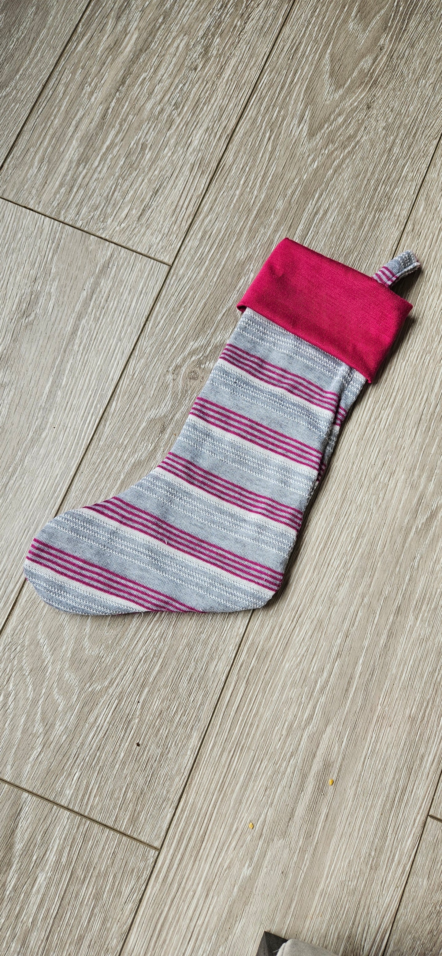 Pretty in Pink sweater knit stocking