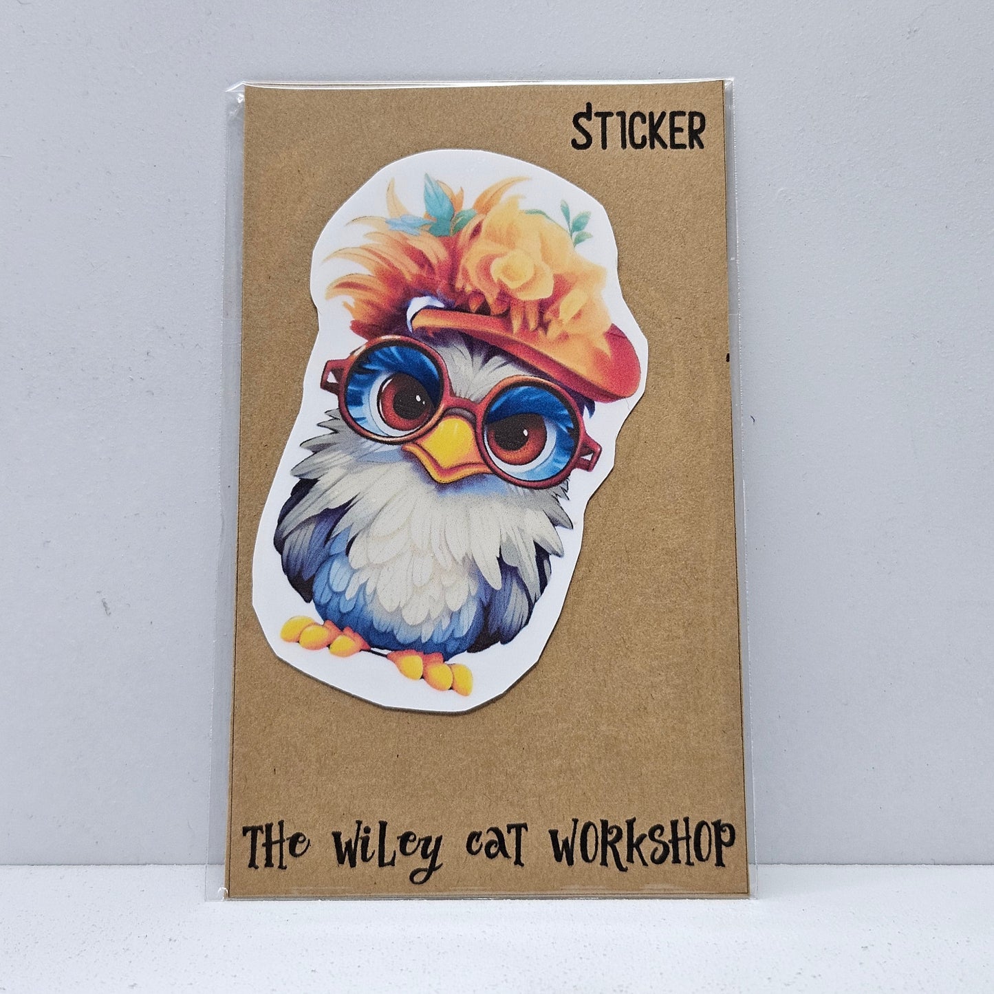 Fancy Mini Chicken Vinyl Sticker