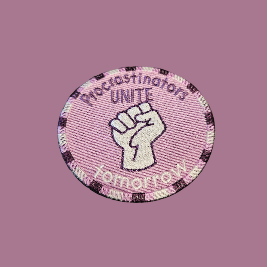 Procrastinator unite - iron on patch