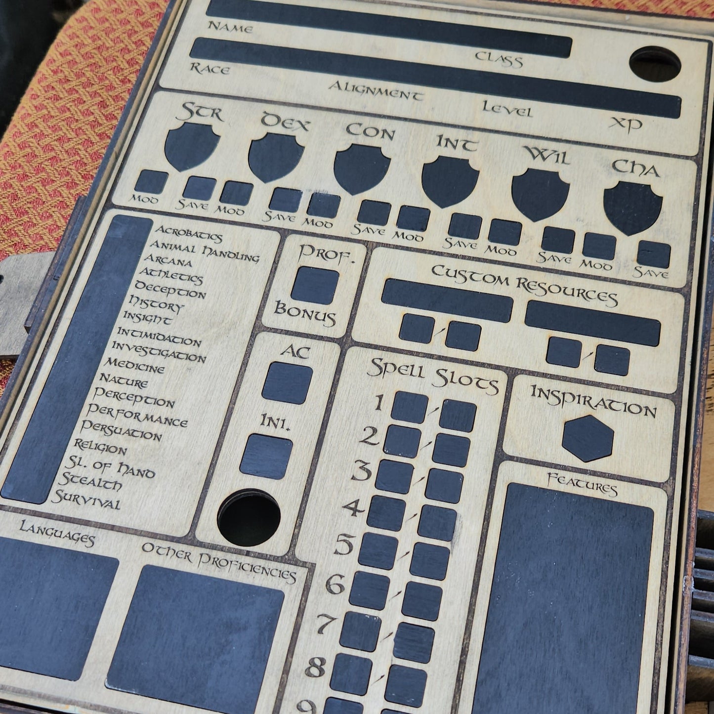 DnD Adventure Campanion - Storage and Character sheets