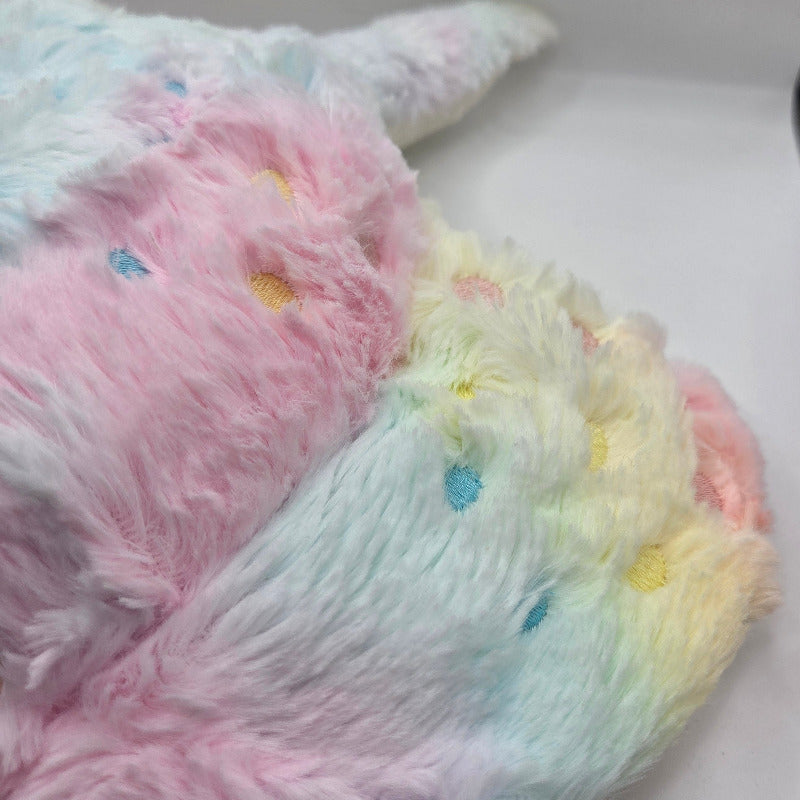 plush rainbow coloured manta ray